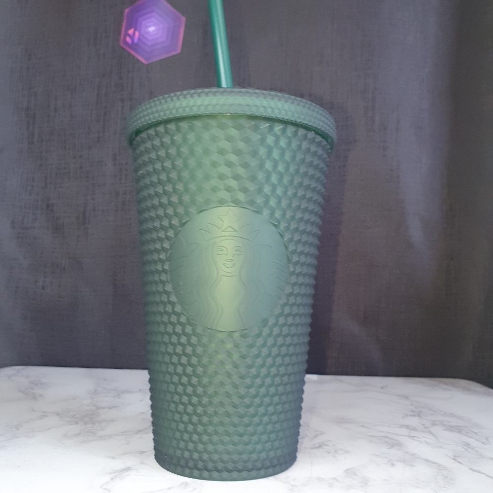 Starbucks Winter Matte Dark Green Studded Tumbler 16oz